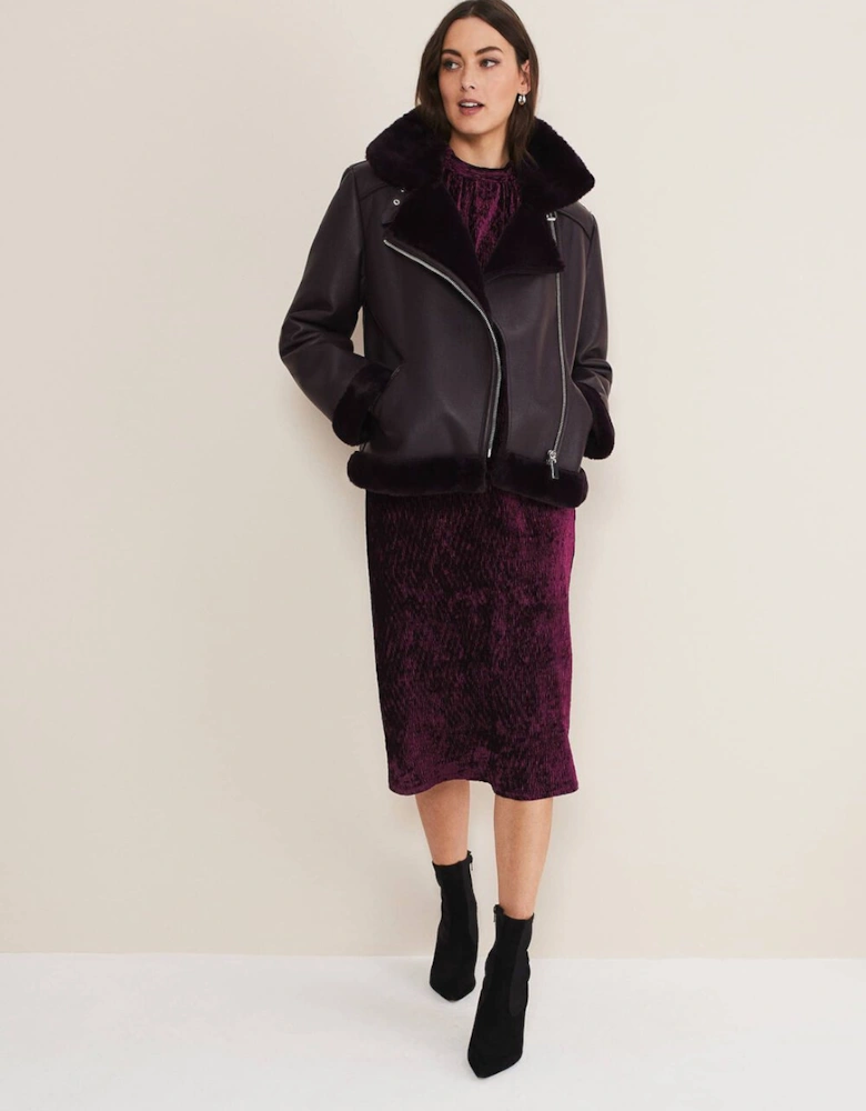 Kaylee Velvet Pleat Dress