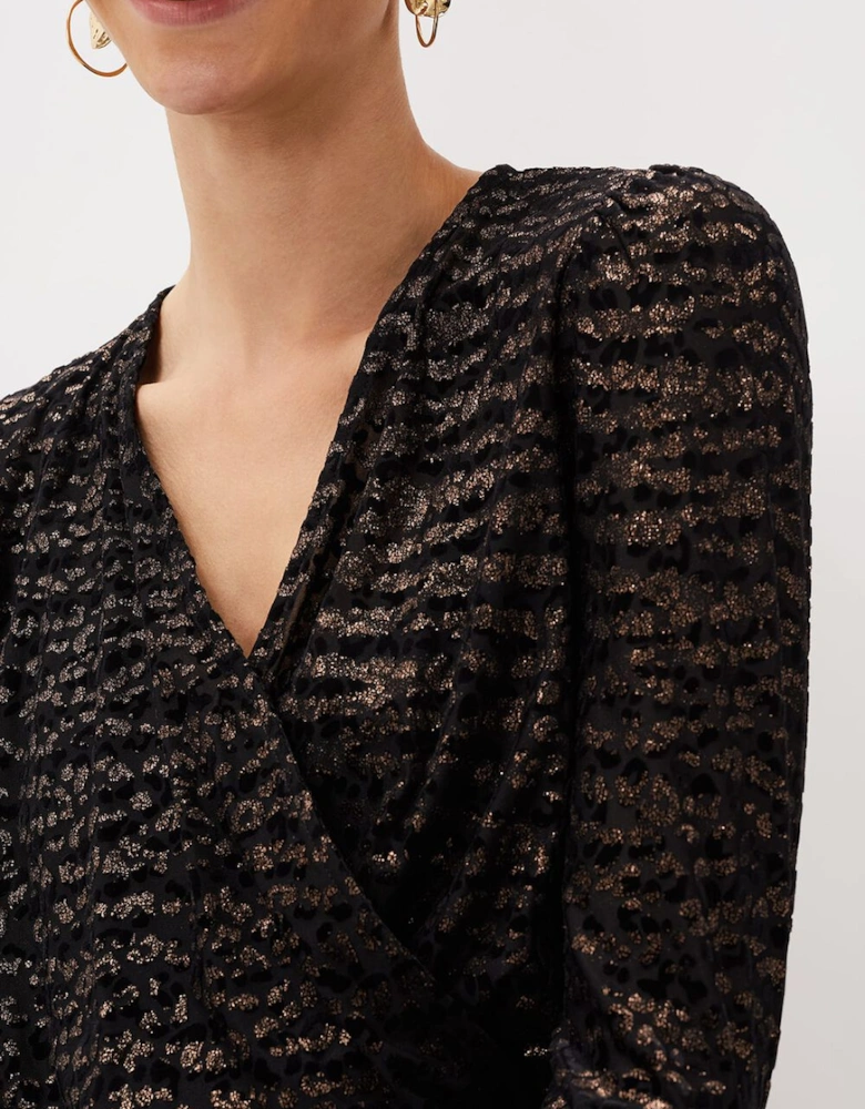 Lauren Animal Burnout Texture Top