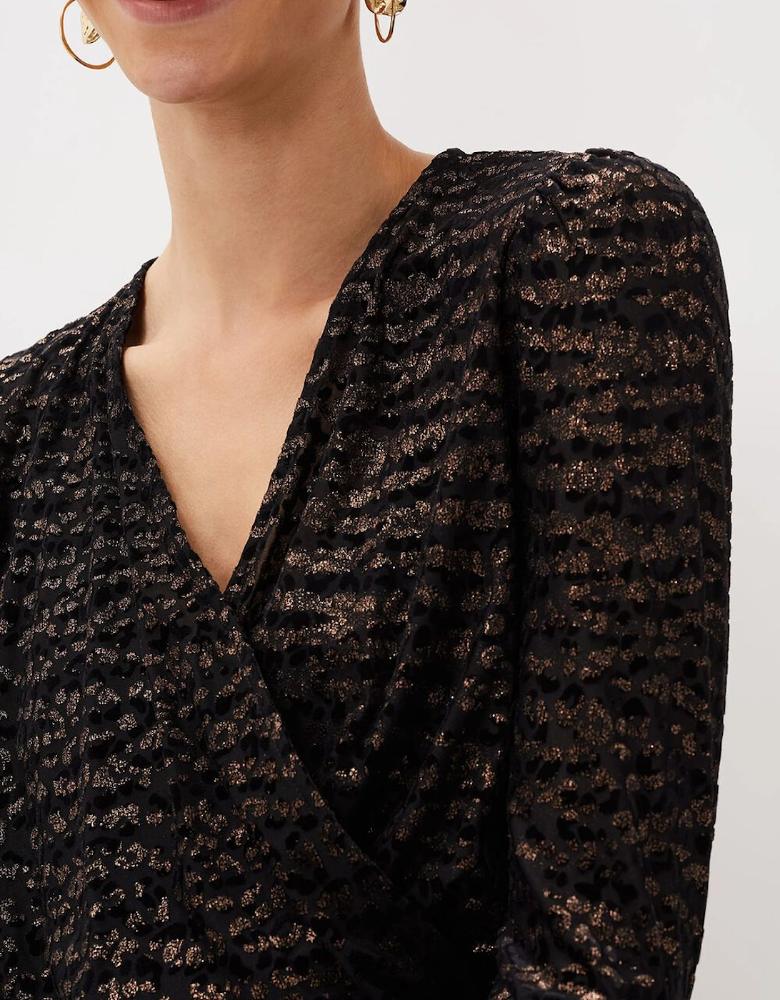 Lauren Animal Burnout Texture Top