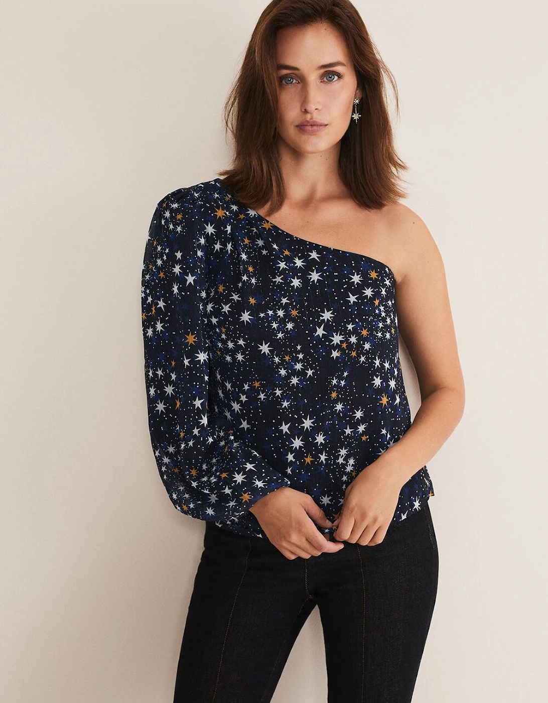 Zeba Star One Shoulder Blouse, 7 of 6