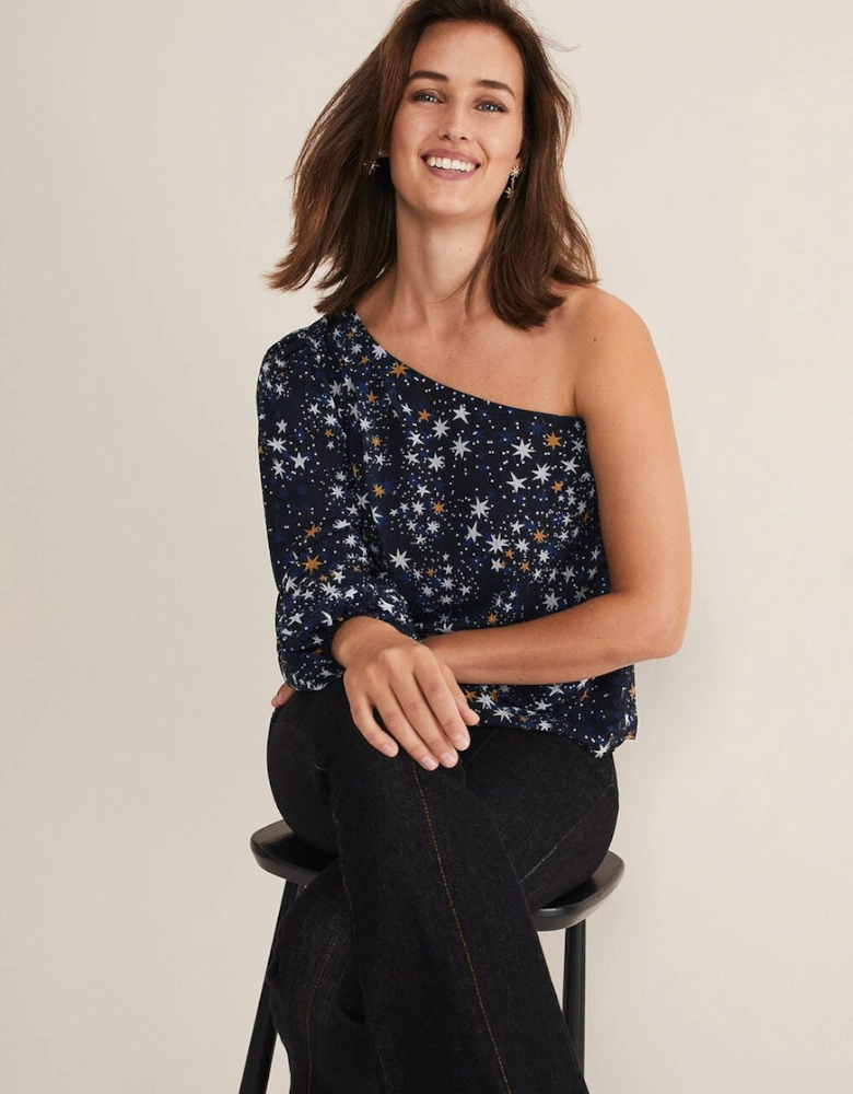 Zeba Star One Shoulder Blouse