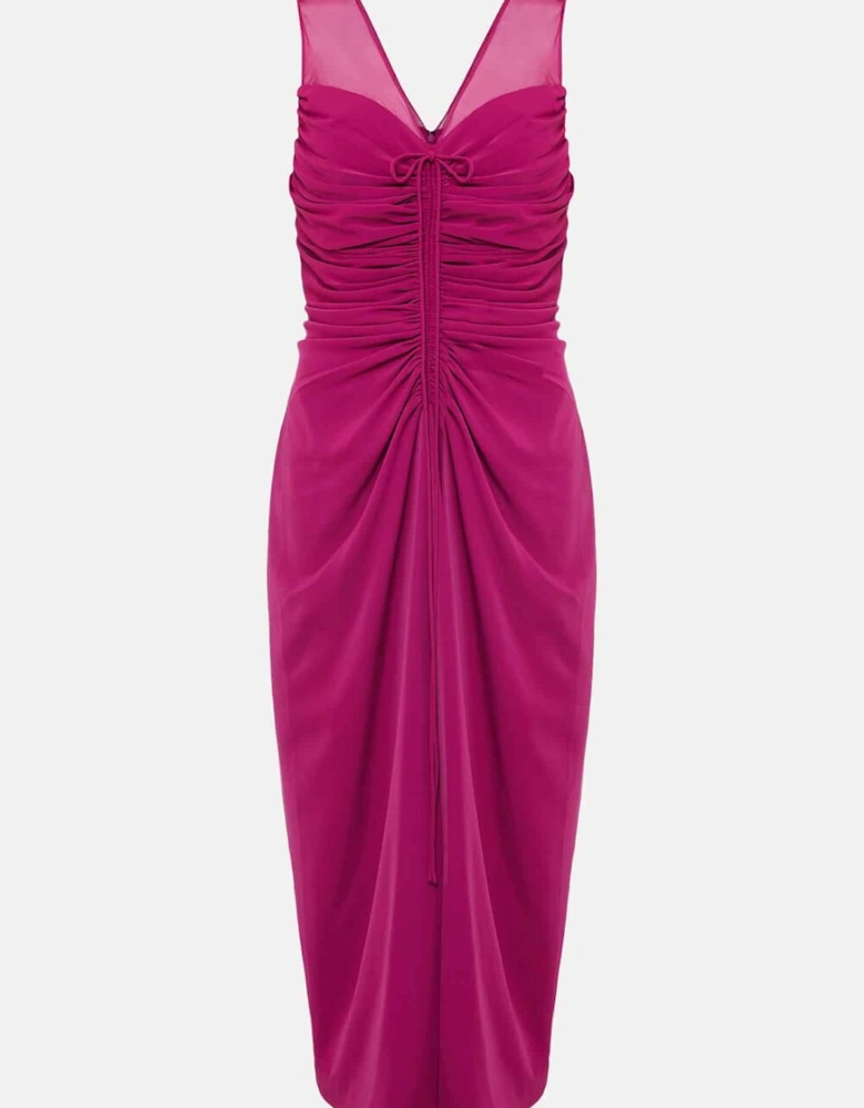 Leah Ruched Midi Dress