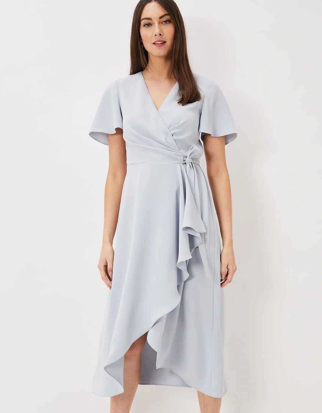 Julissa Ruffle Wrap Midi Dress