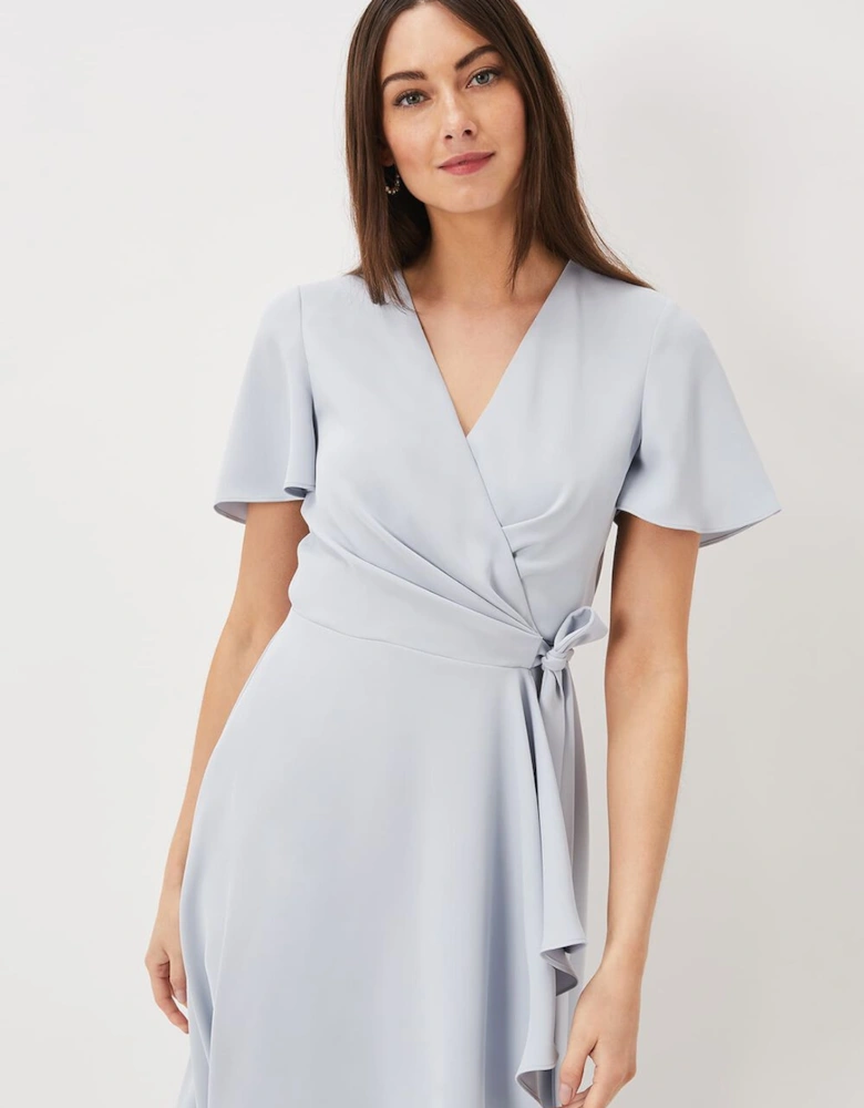 Julissa Ruffle Wrap Midi Dress