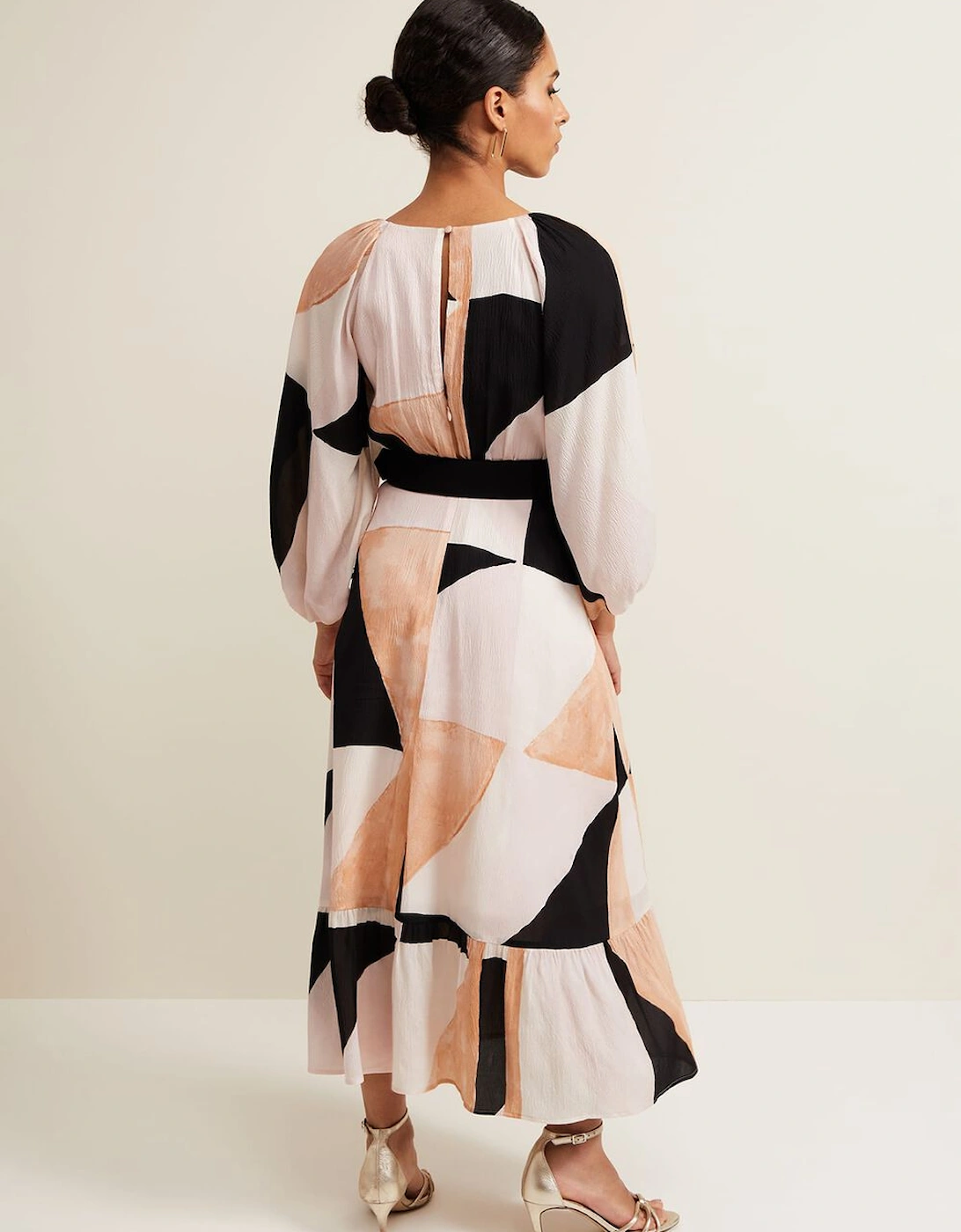 Petite Sophia Colour Block Belted Dress