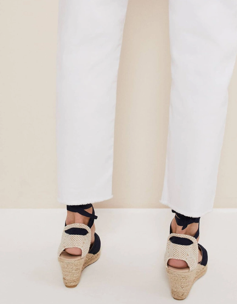 Suede Ankle Tie Espadrille Shoes