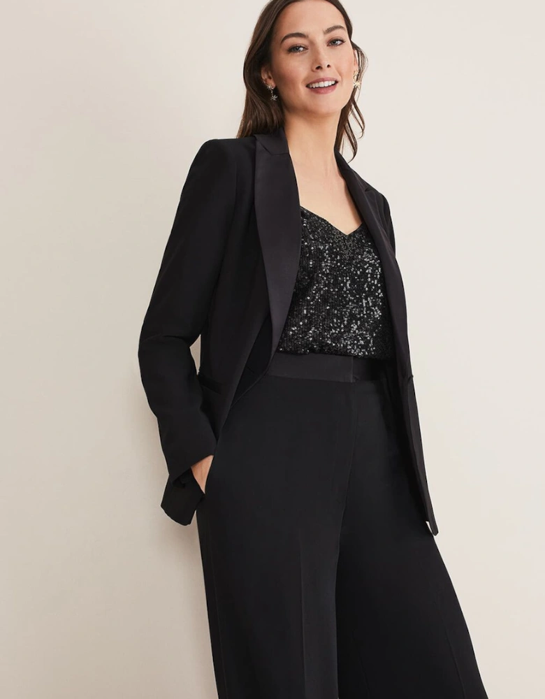 Elandra Black Tux Blazer
