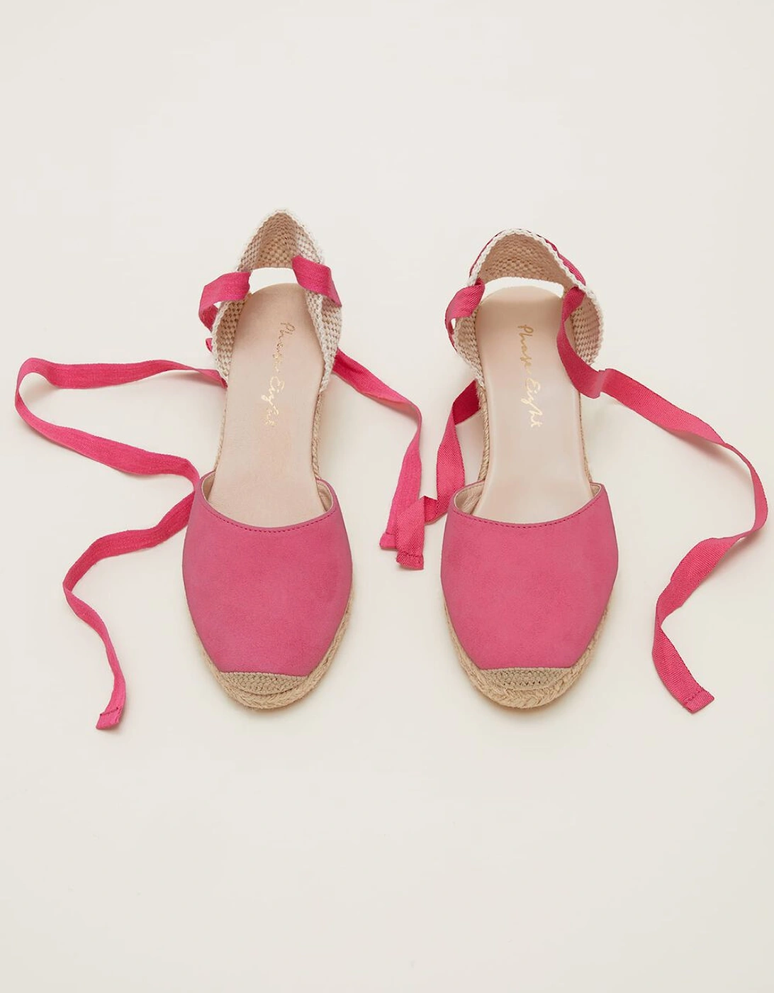 Suede Ankle Tie Espadrille Shoes