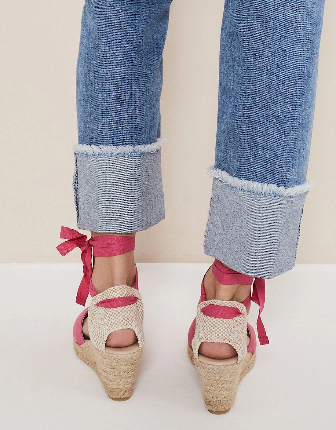 Suede Ankle Tie Espadrille Shoes