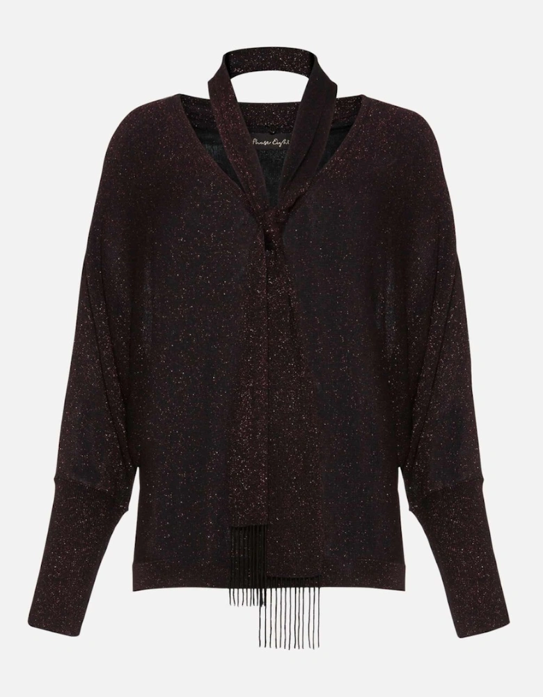 Sameera Scarf Tie Knit Top
