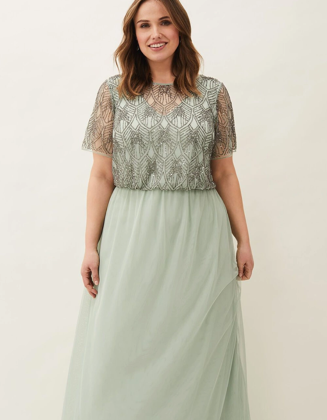 Tomasi Beaded Tulle Maxi Dress