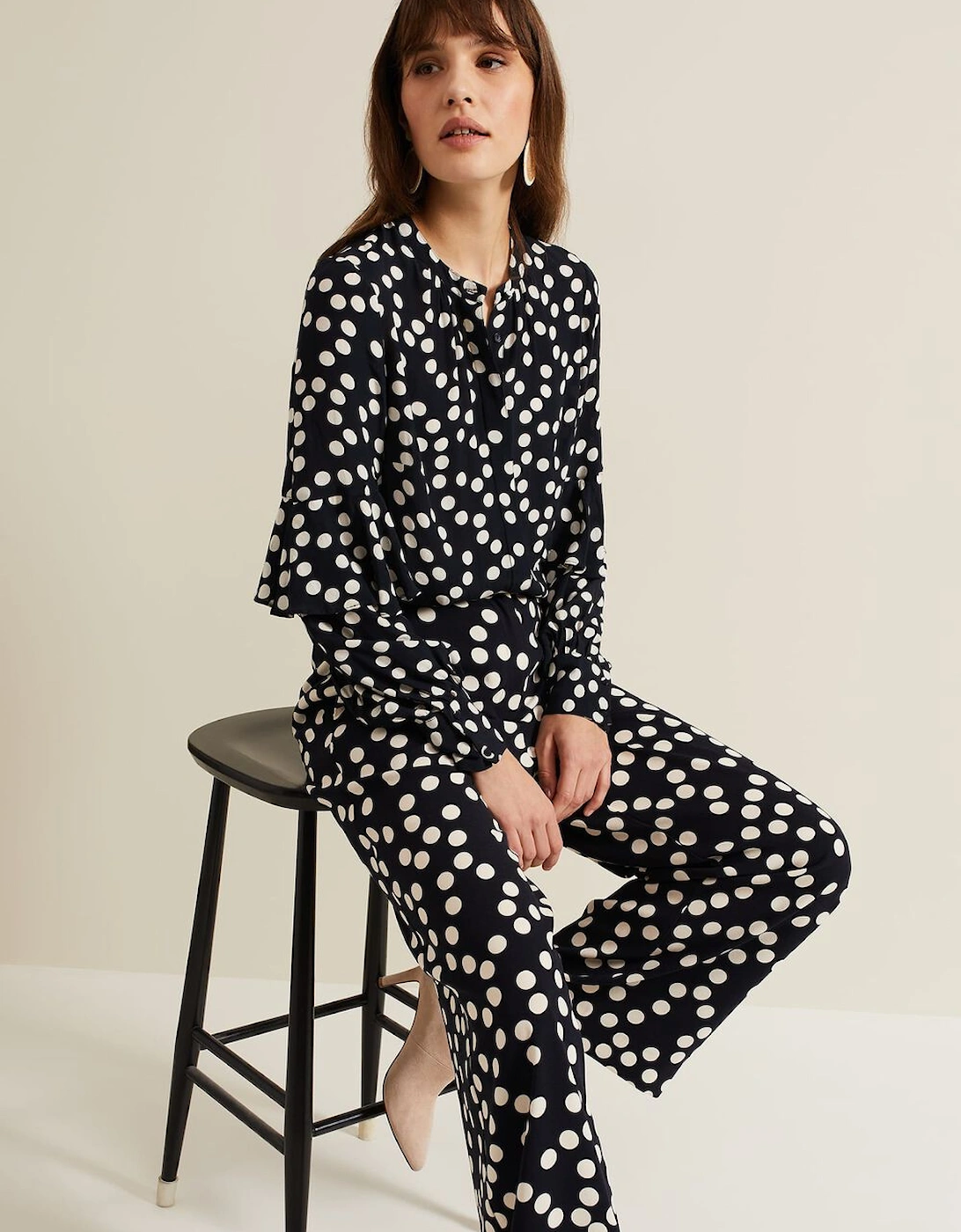 Peyton Polka Dot Frill Blouse