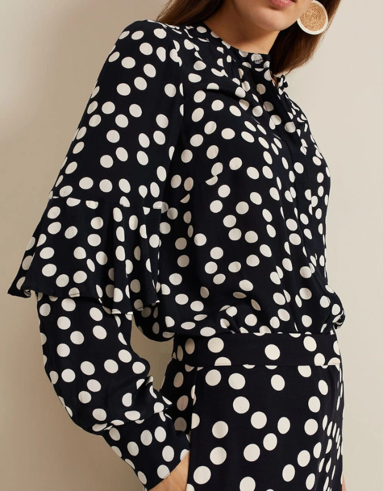 Peyton Polka Dot Frill Blouse