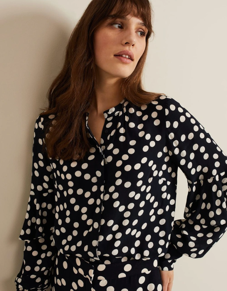 Peyton Polka Dot Frill Blouse