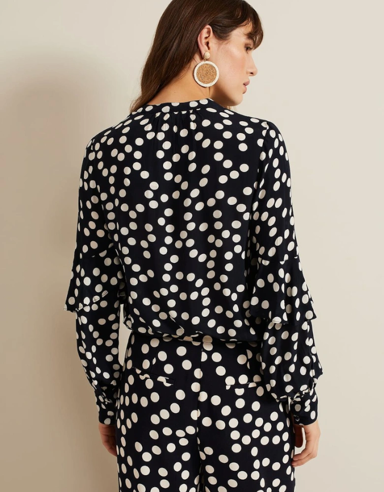 Peyton Polka Dot Frill Blouse