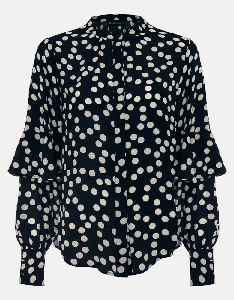 Peyton Polka Dot Frill Blouse