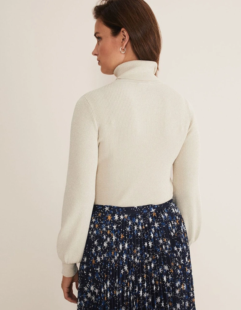 Gwyneth Balloon Sleeve Shimmer Jumper