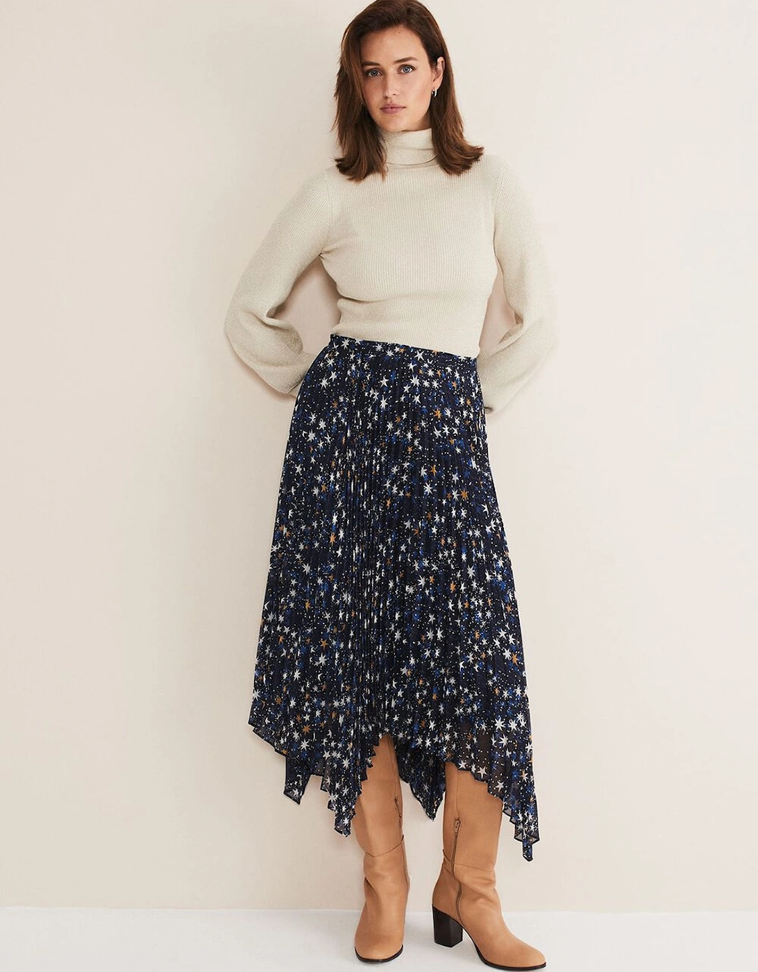 Gwyneth Balloon Sleeve Shimmer Jumper