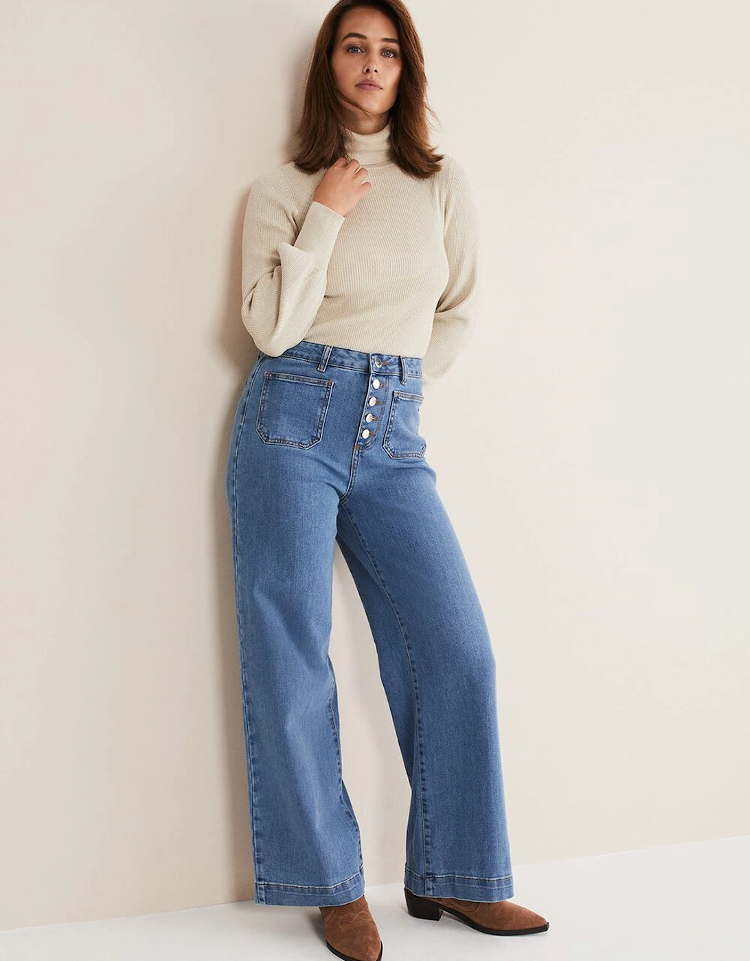 Gwyneth Balloon Sleeve Shimmer Jumper