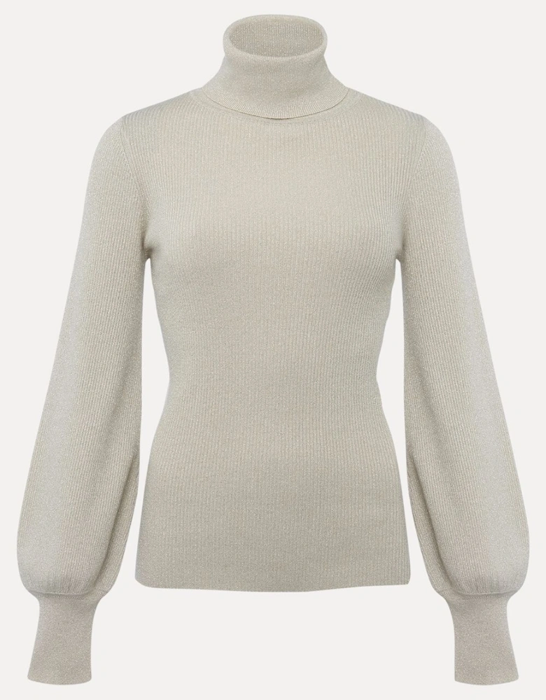 Gwyneth Balloon Sleeve Shimmer Jumper