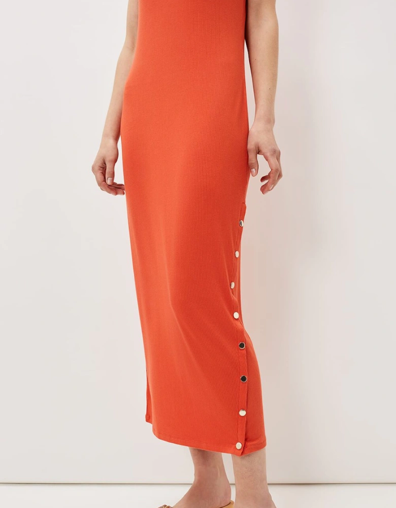 Reya Ribbed Column Midi Dress