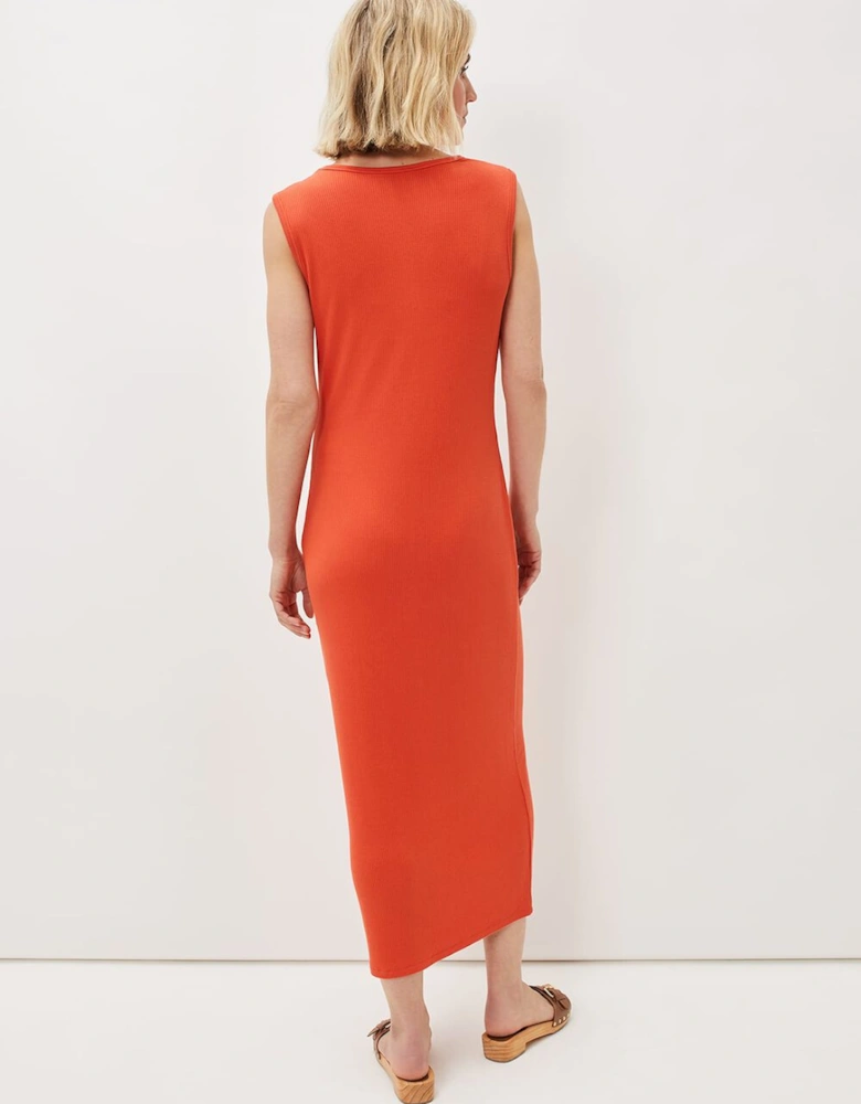 Reya Ribbed Column Midi Dress