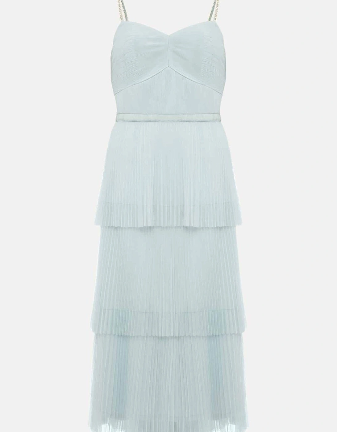 Kaia Pleated Tulle Midi Dress