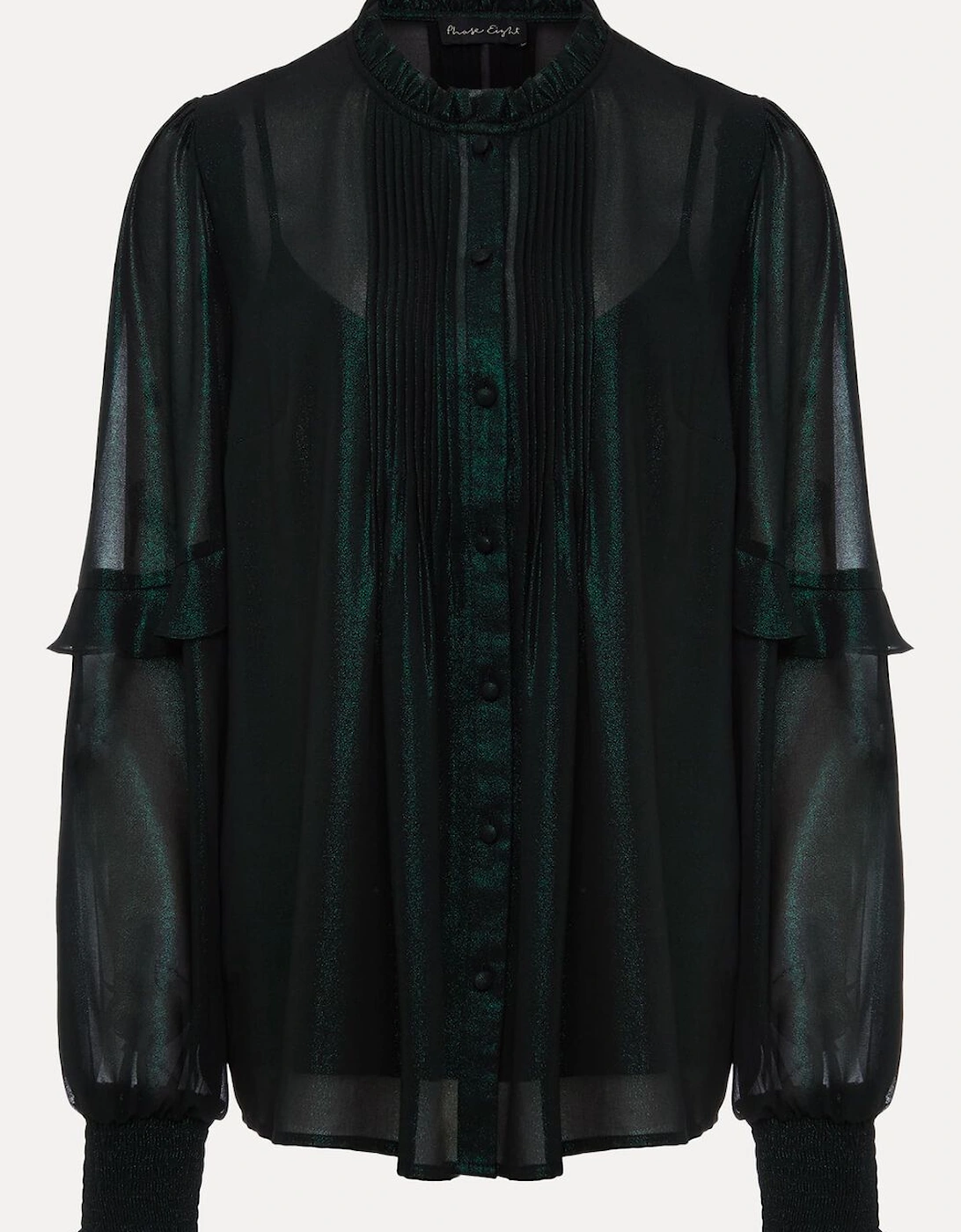 Avis Foil V-Neck Blouse