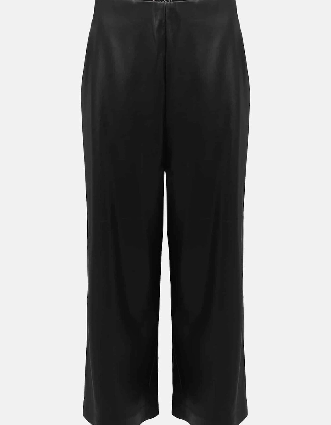 Emeline Black Faux Leather Culottes