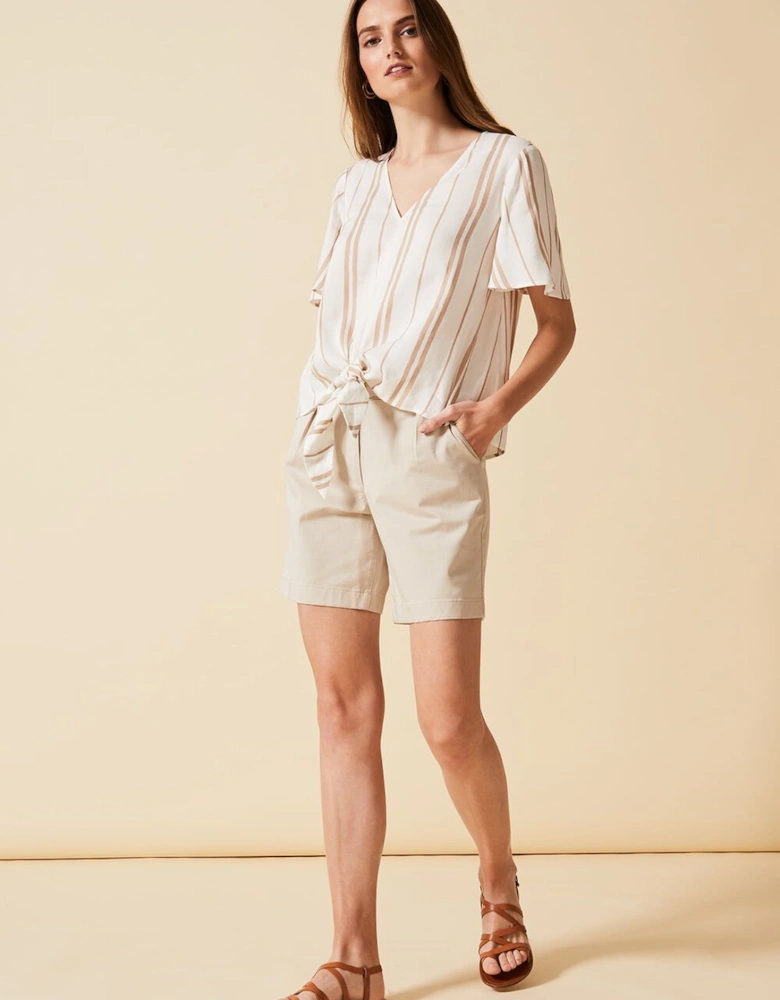 Leanna Stripe Tie Blouse