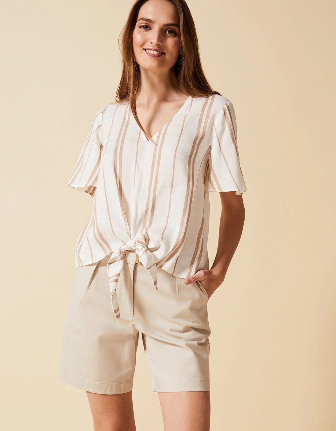 Leanna Stripe Tie Blouse, 7 of 6