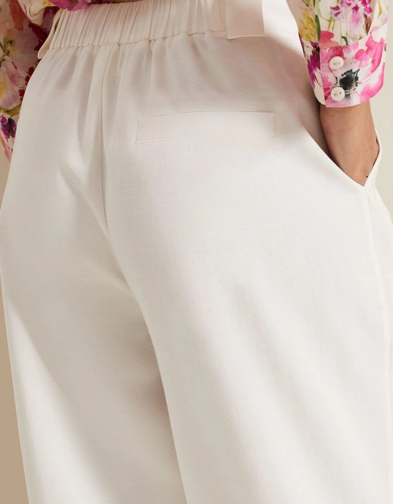 Petite Tyla White Wide Leg Trousers