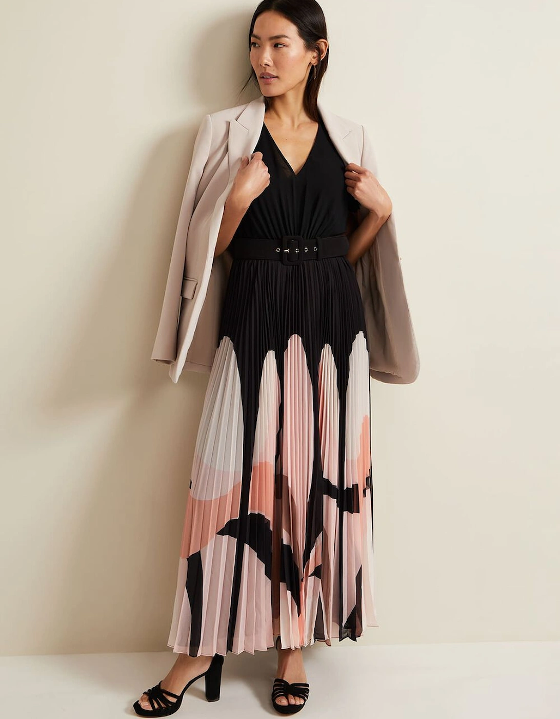 Isla Printed Skirt Ruffle Top Maxi Dress