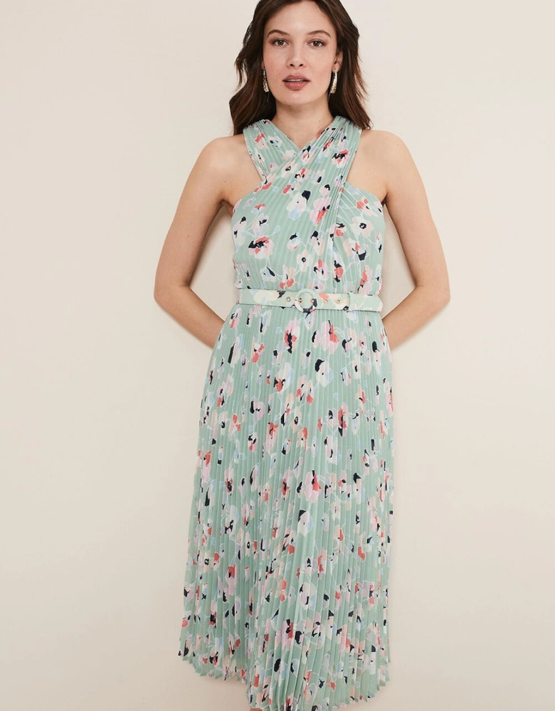 Portia Print Pleated Dress