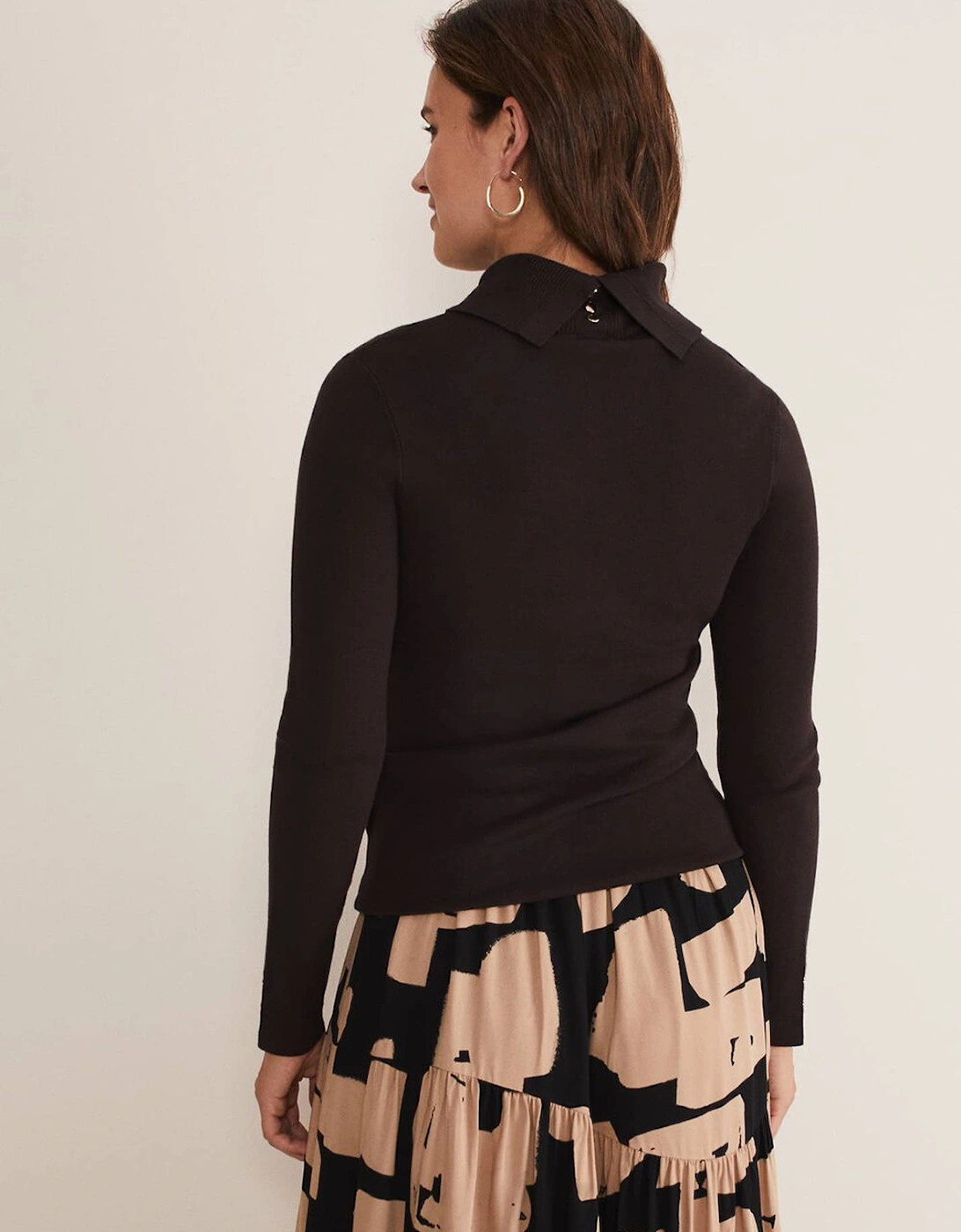 Ottilie Button Detail Roll Neck Knit