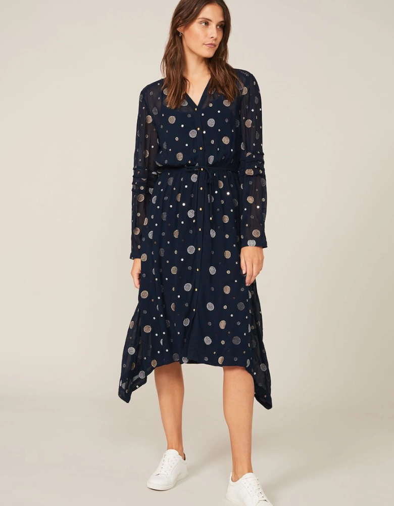 Eve Embroidered Spot Dress