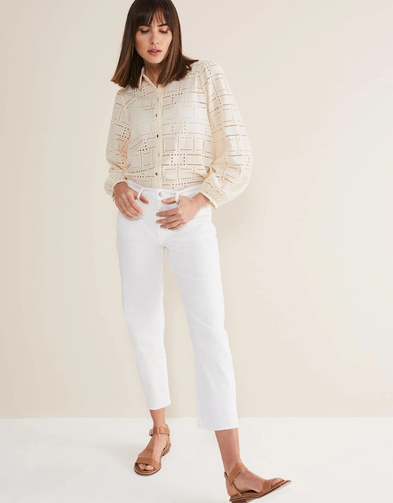 Petra Raw Hem Straight Leg Jeans