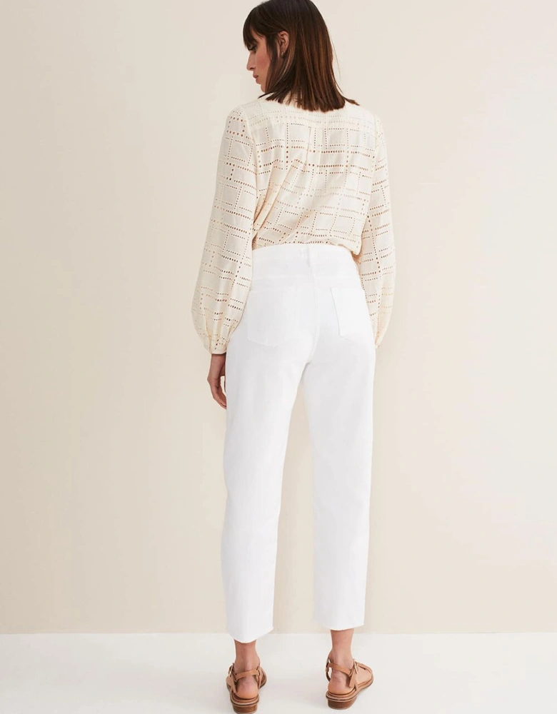 Petra Raw Hem Straight Leg Jeans