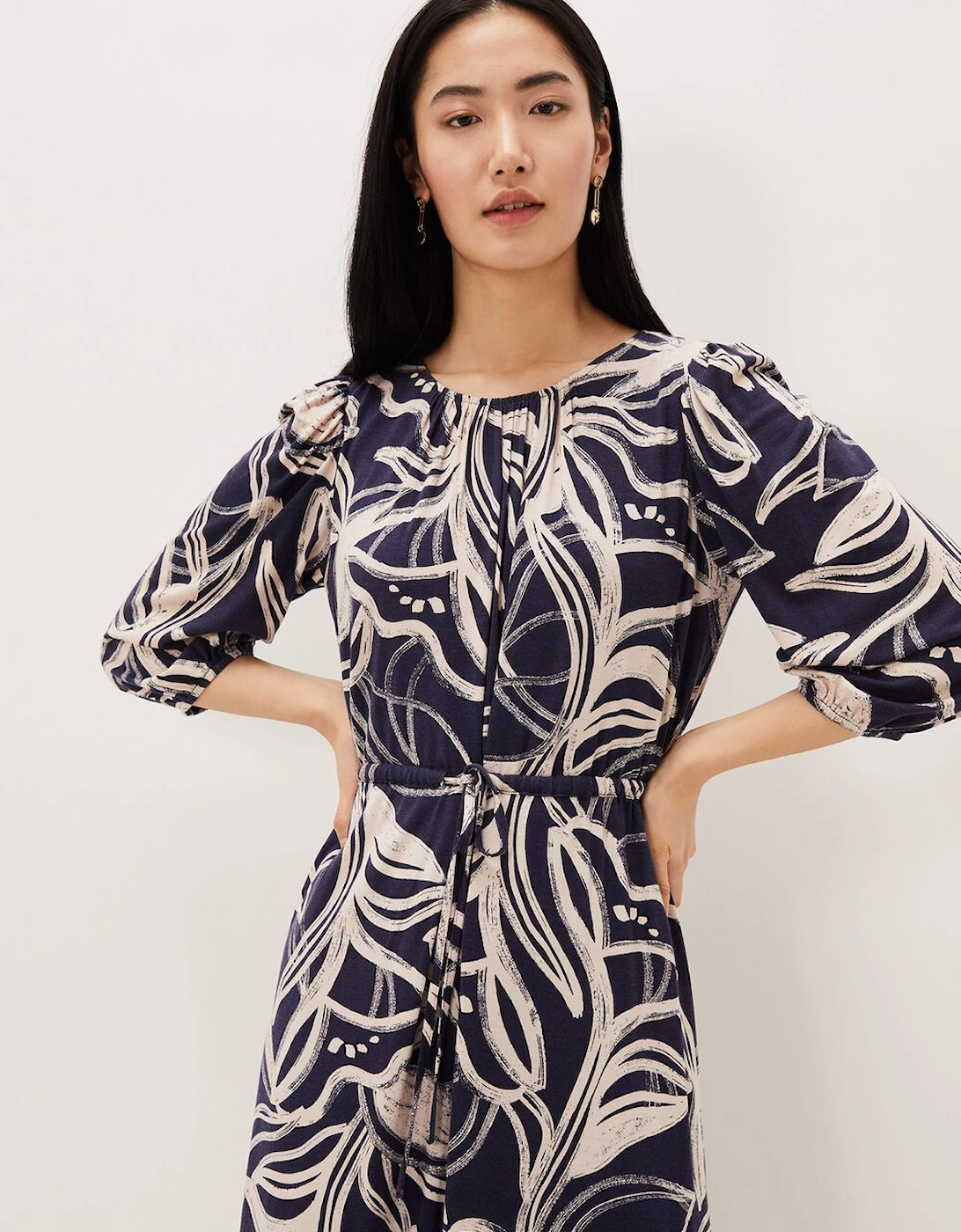 Carley Print Jersey Midi Dress