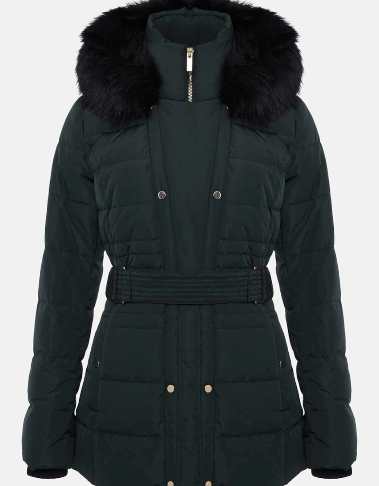 Leonor Tie Belted Short Puffer
