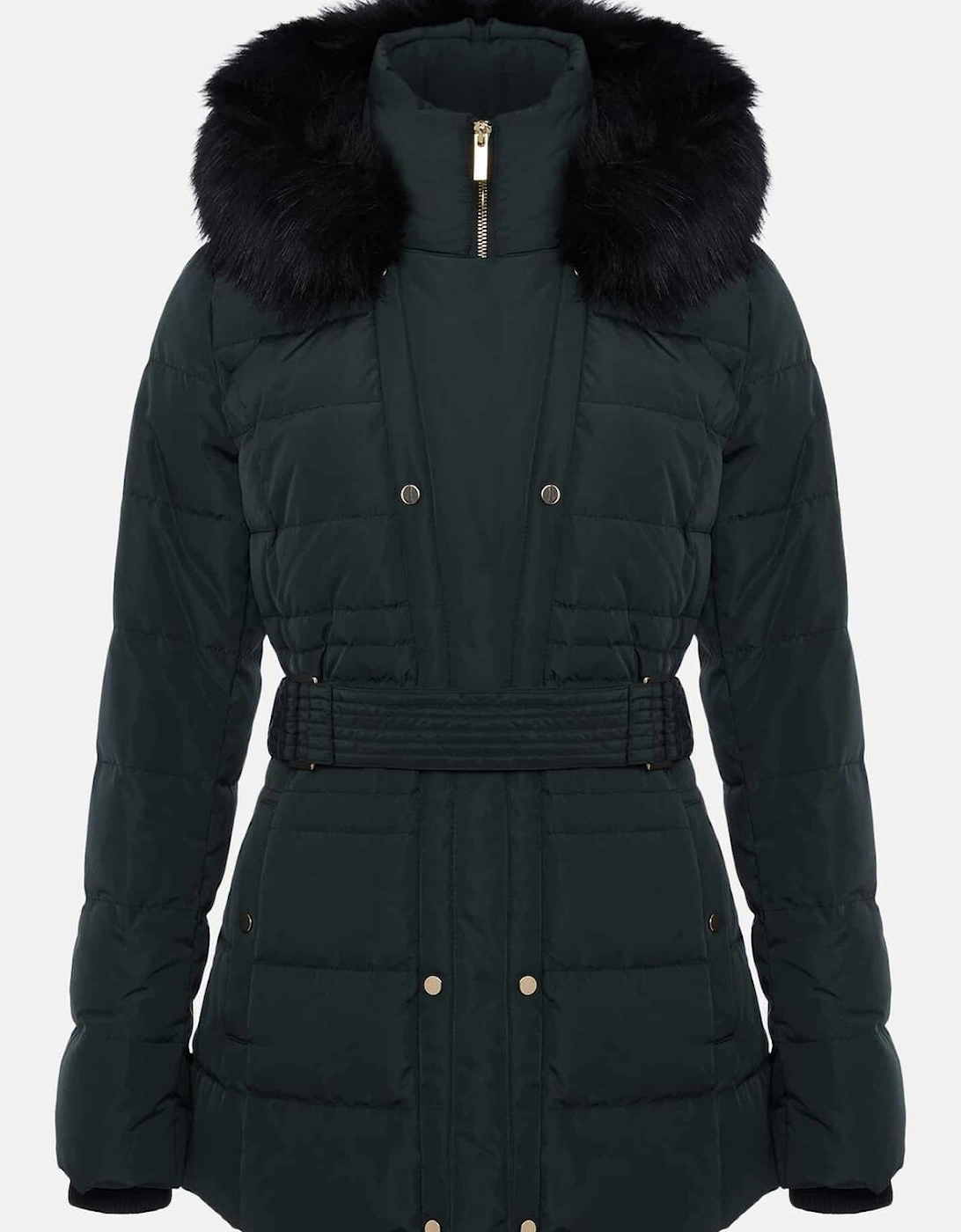 Leonor Tie Belted Short Puffer