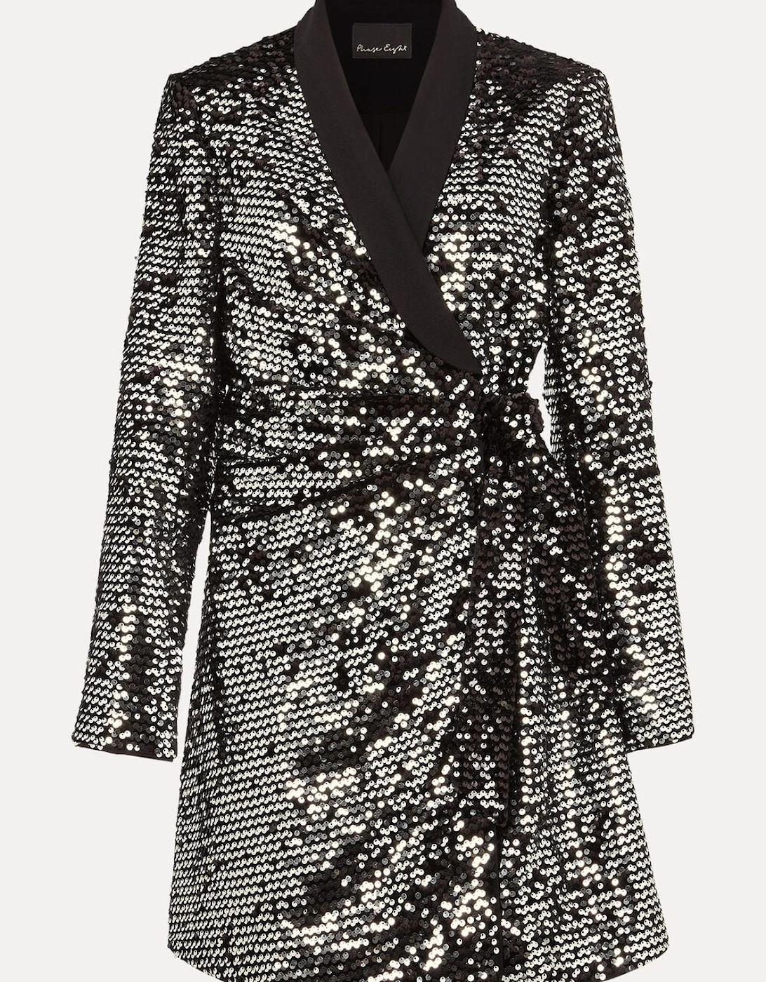Brea Wrap Tuxe Sequin Dress
