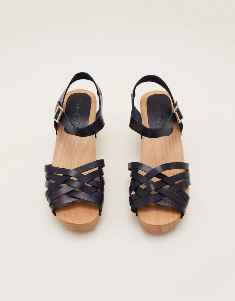 Woven Clog Heel Sandal