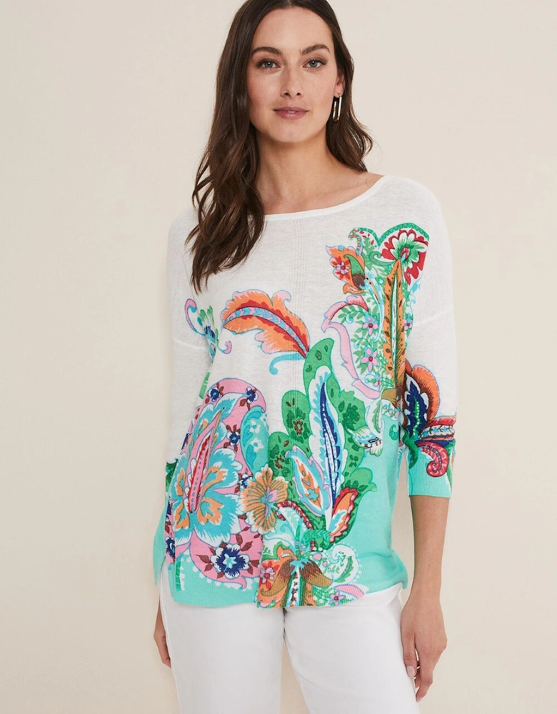 Azalia Paisley Print Knit