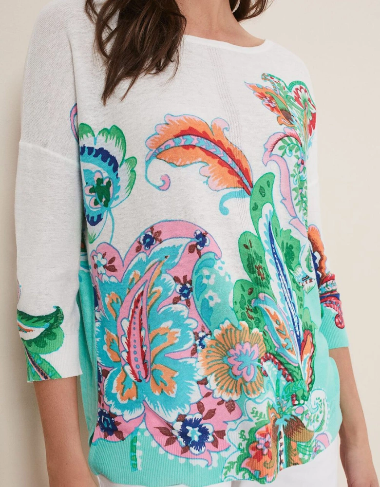 Azalia Paisley Print Knit