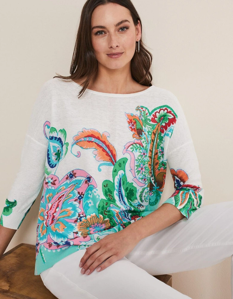 Azalia Paisley Print Knit
