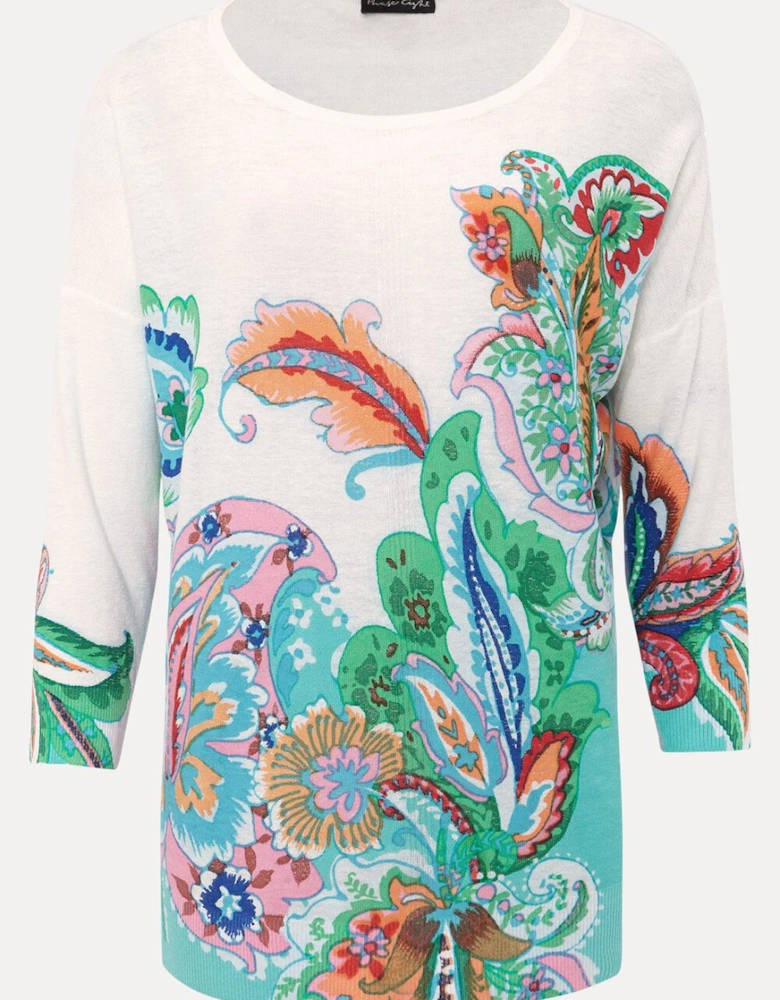 Azalia Paisley Print Knit