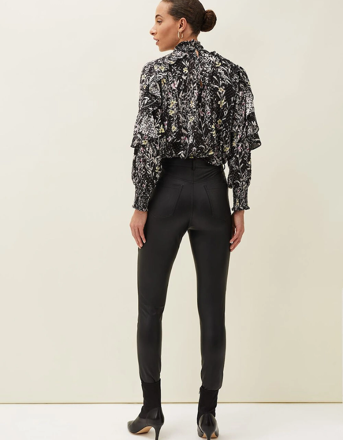 Kristina Faux Leather Jeans