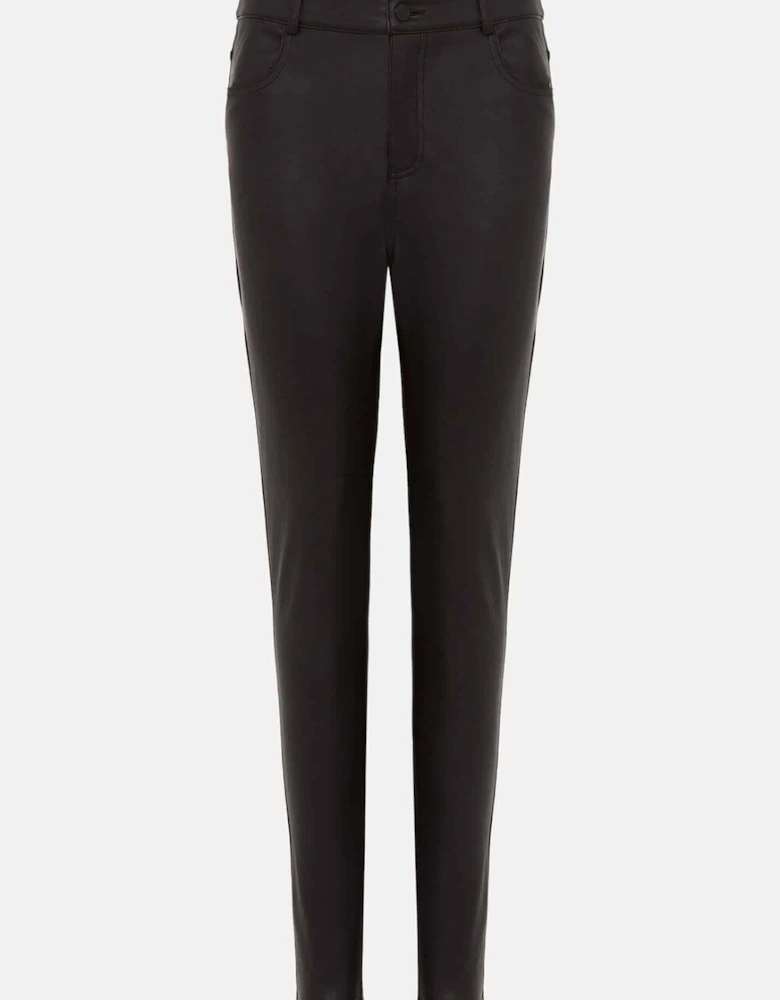 Kristina Faux Leather Jeans