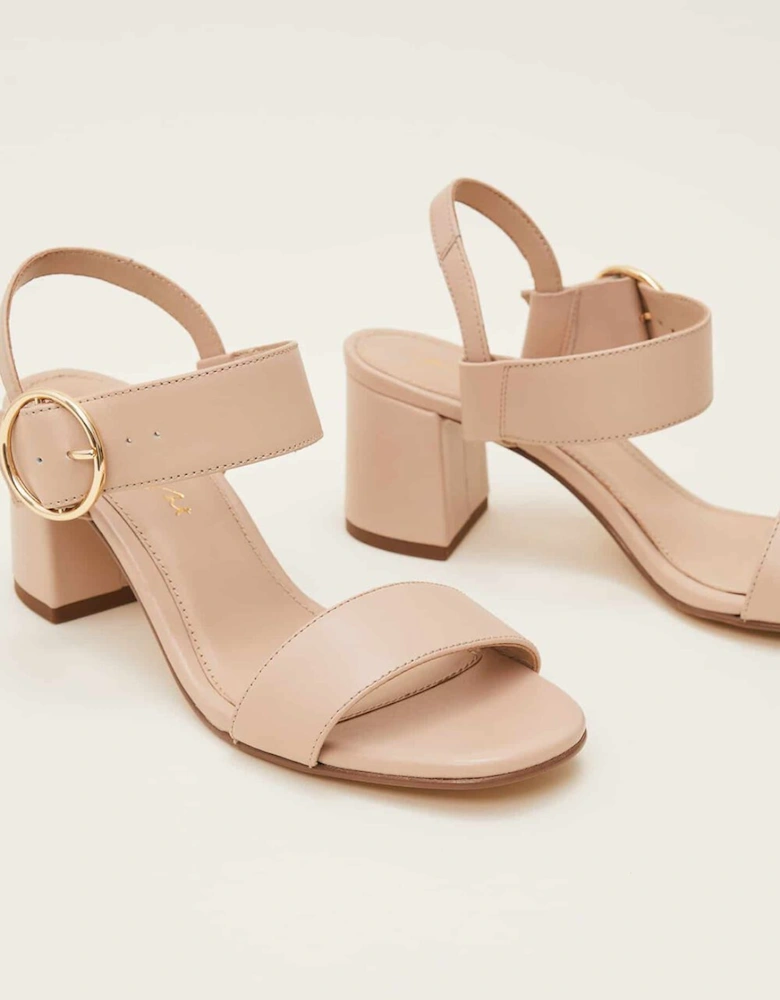 Leather Buckle Sandals